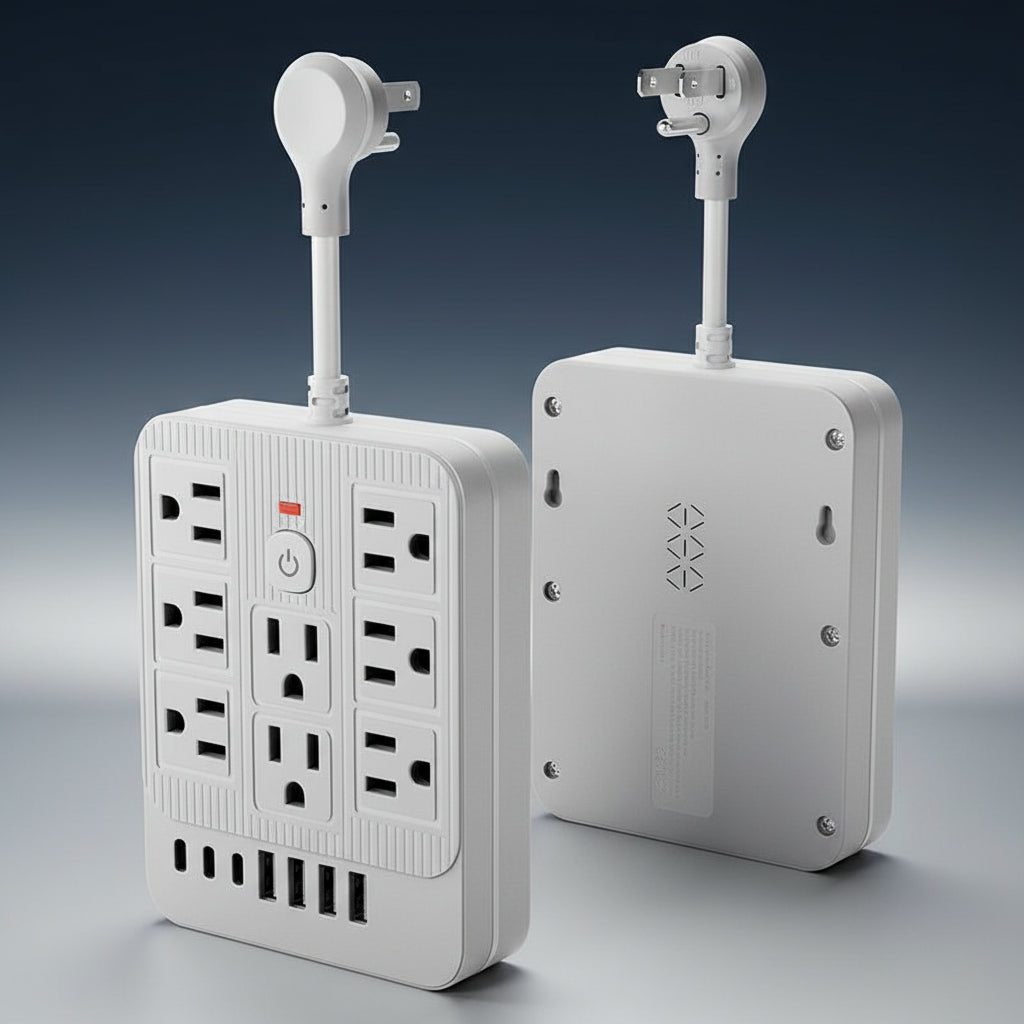 15-in-1 Power Strip with Surge Protection — 8 AC Outlets, 4 USB & 3 USB-C Ports